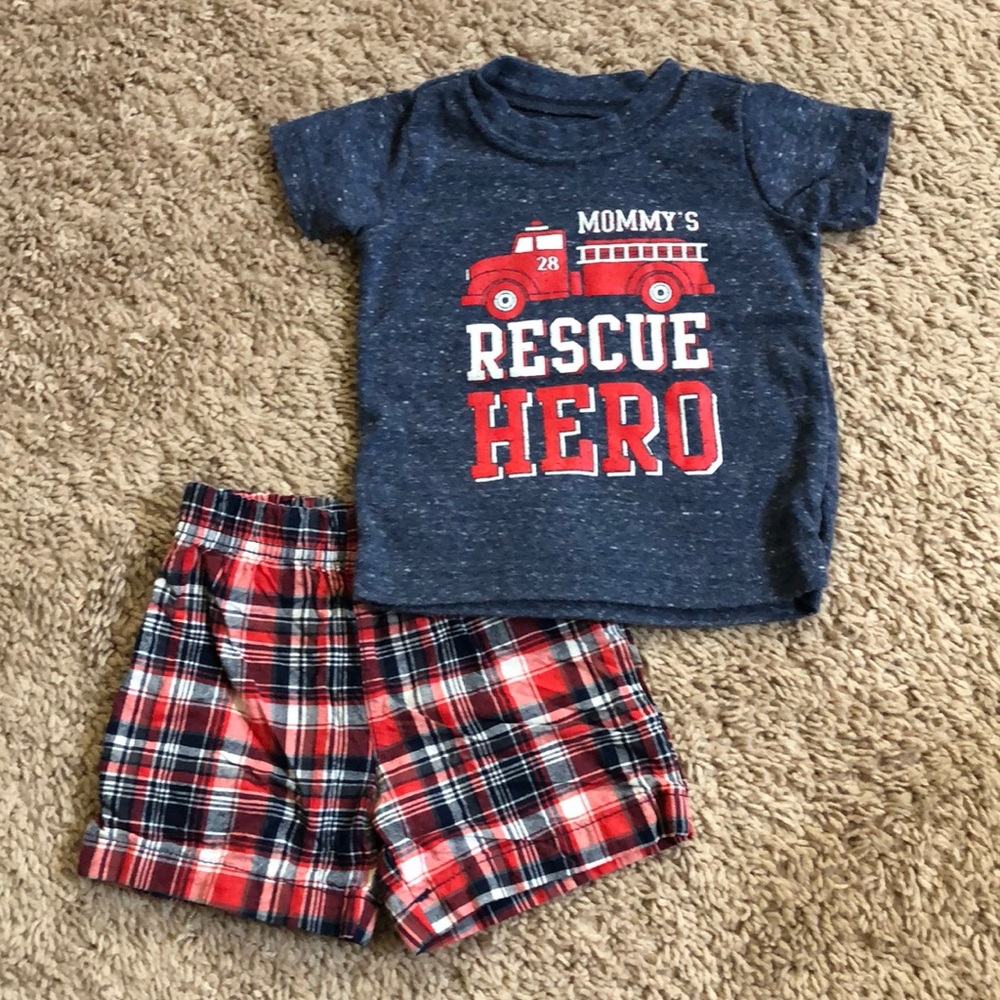 9m Firetruck tee and short